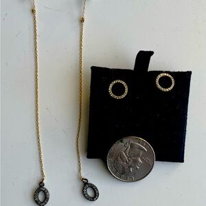 (2) pairs of earrings w/ rhinestones